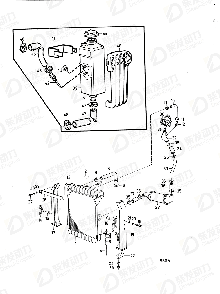 volvo penta Hose clamp 943480 Drawing volvo penta Hose clamp 943480 Drawing